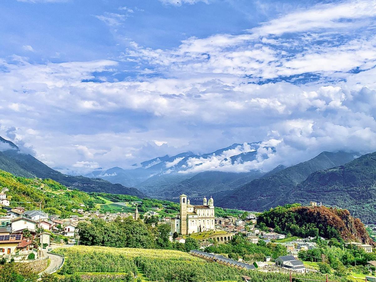 Panoramic Apartment Italian Alps Valtellina Near Sondrio, Tirano Poggiridenti Exteriér fotografie