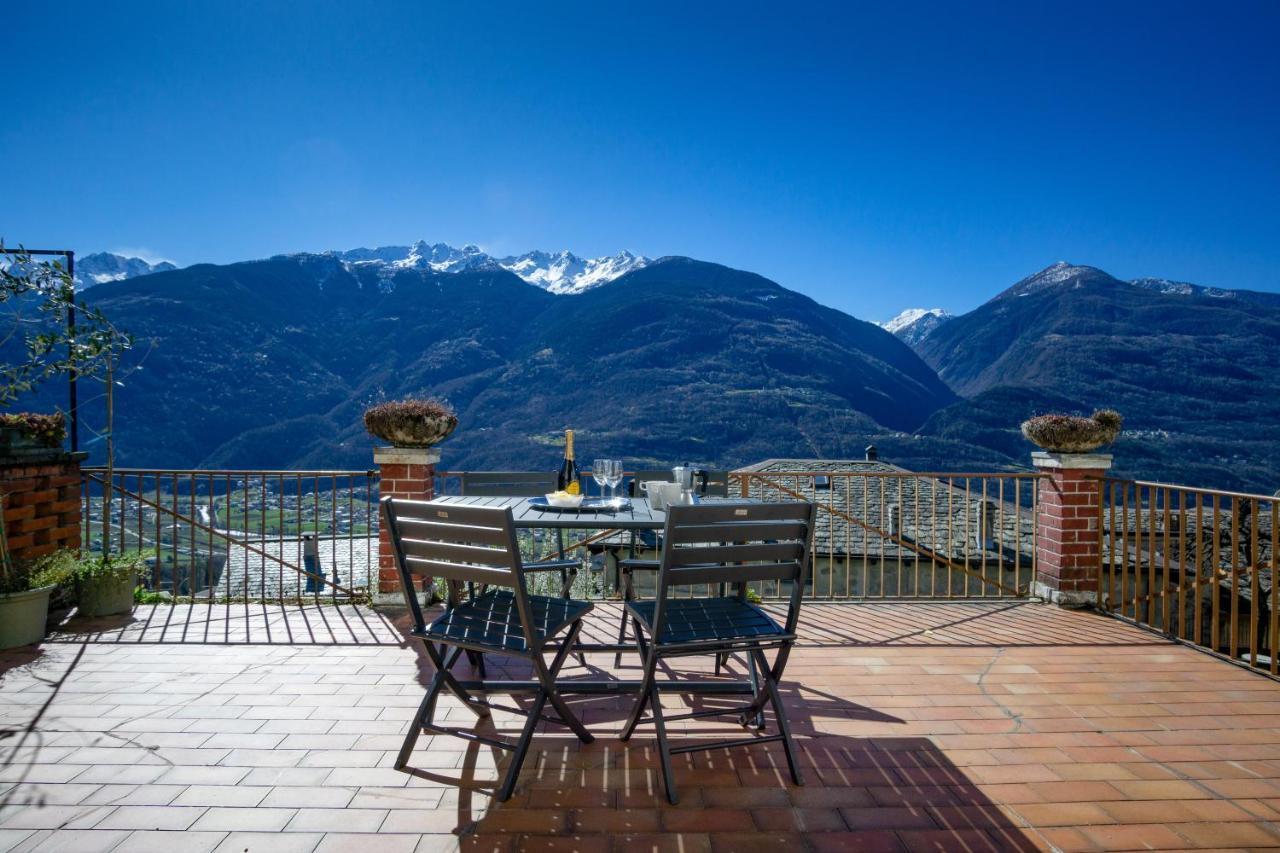 Panoramic Apartment Italian Alps Valtellina Near Sondrio, Tirano Poggiridenti Exteriér fotografie