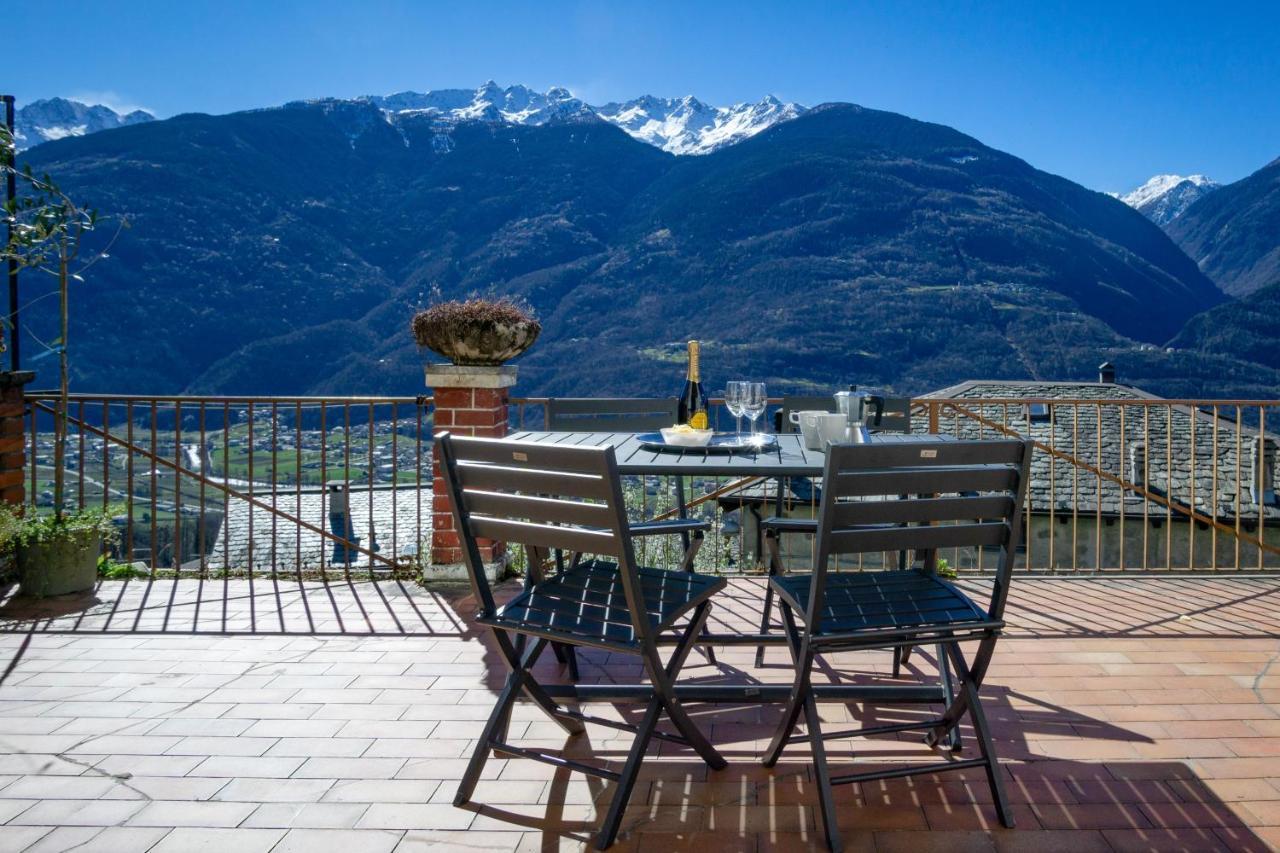Panoramic Apartment Italian Alps Valtellina Near Sondrio, Tirano Poggiridenti Exteriér fotografie
